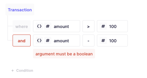 Example of trigger formula