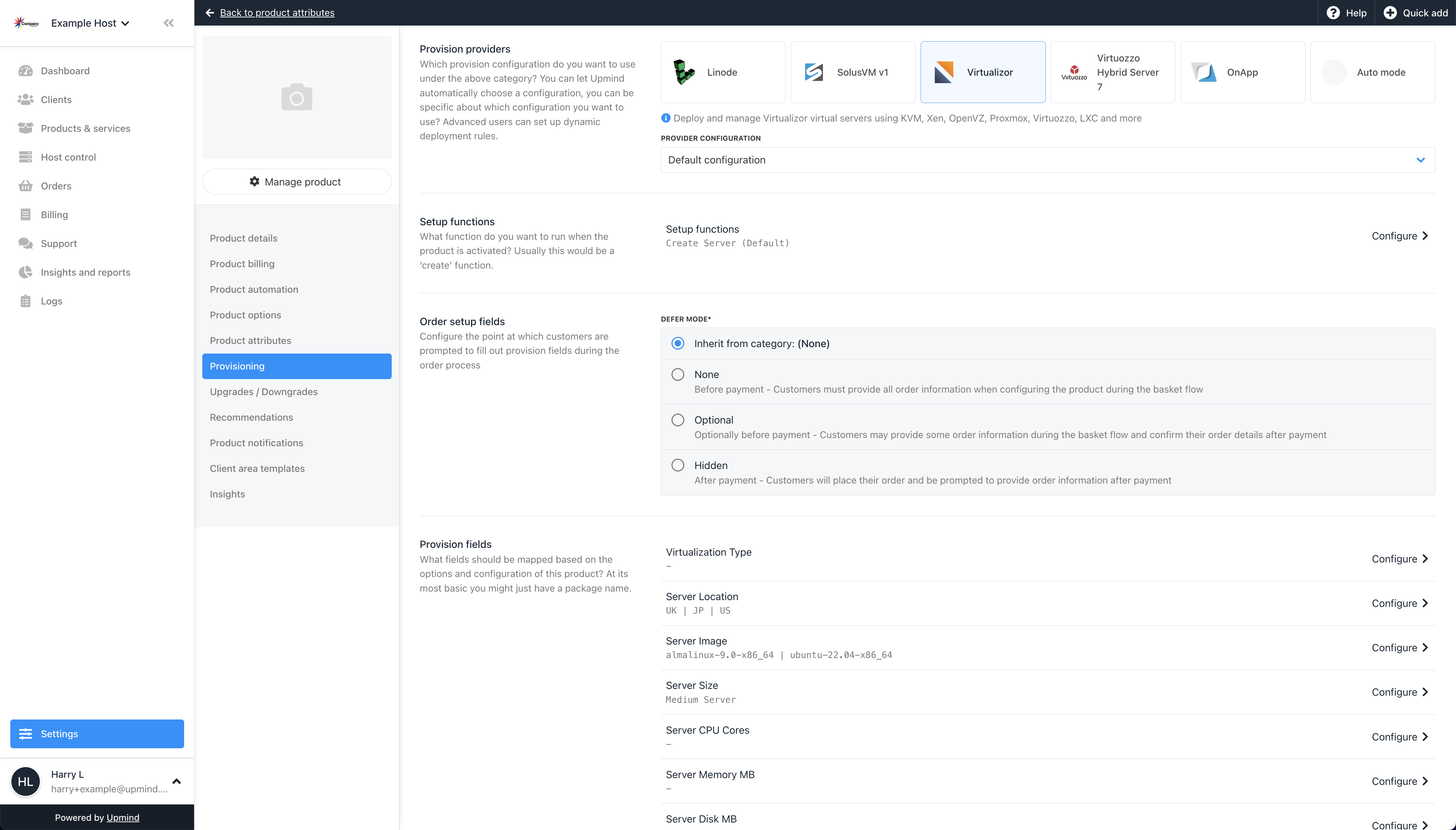 Dynamic Product Provision Fields (Using Product Attributes)