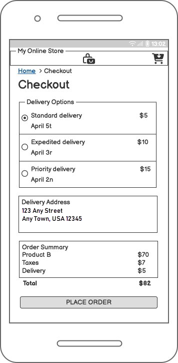 Delivery offers during checkout for a product that's not eligible for Prime