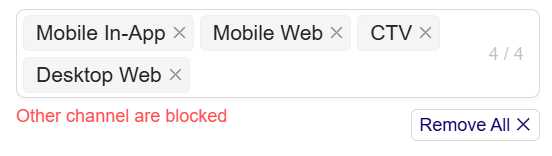 **Removed selected Channel option**