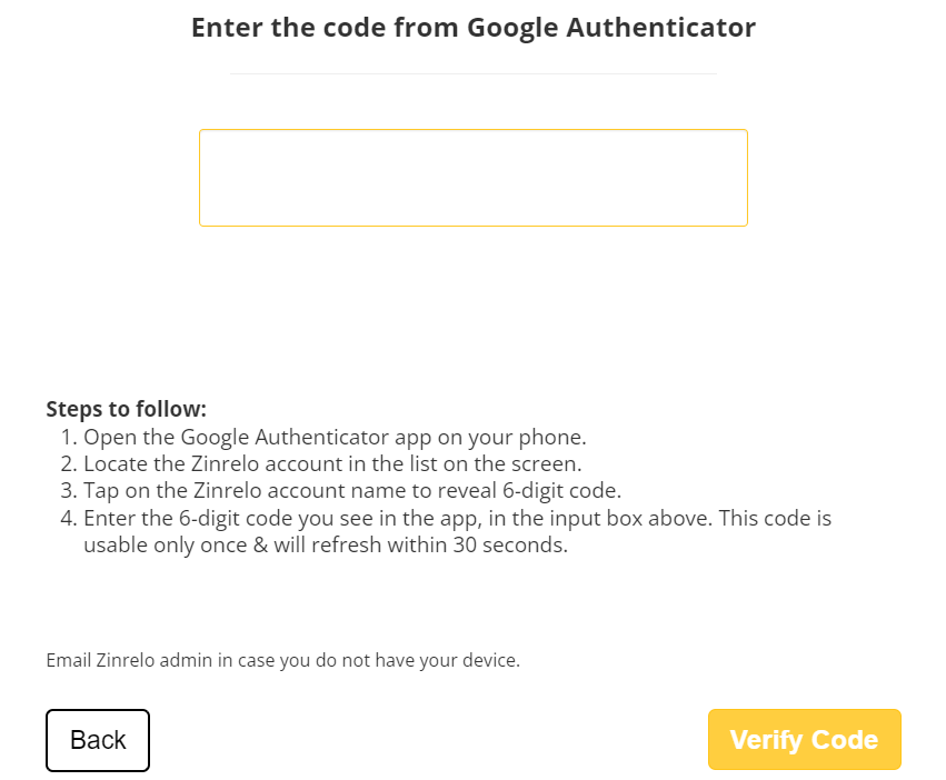 autheticator code