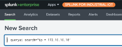 Image of searching from Splunk Search box.