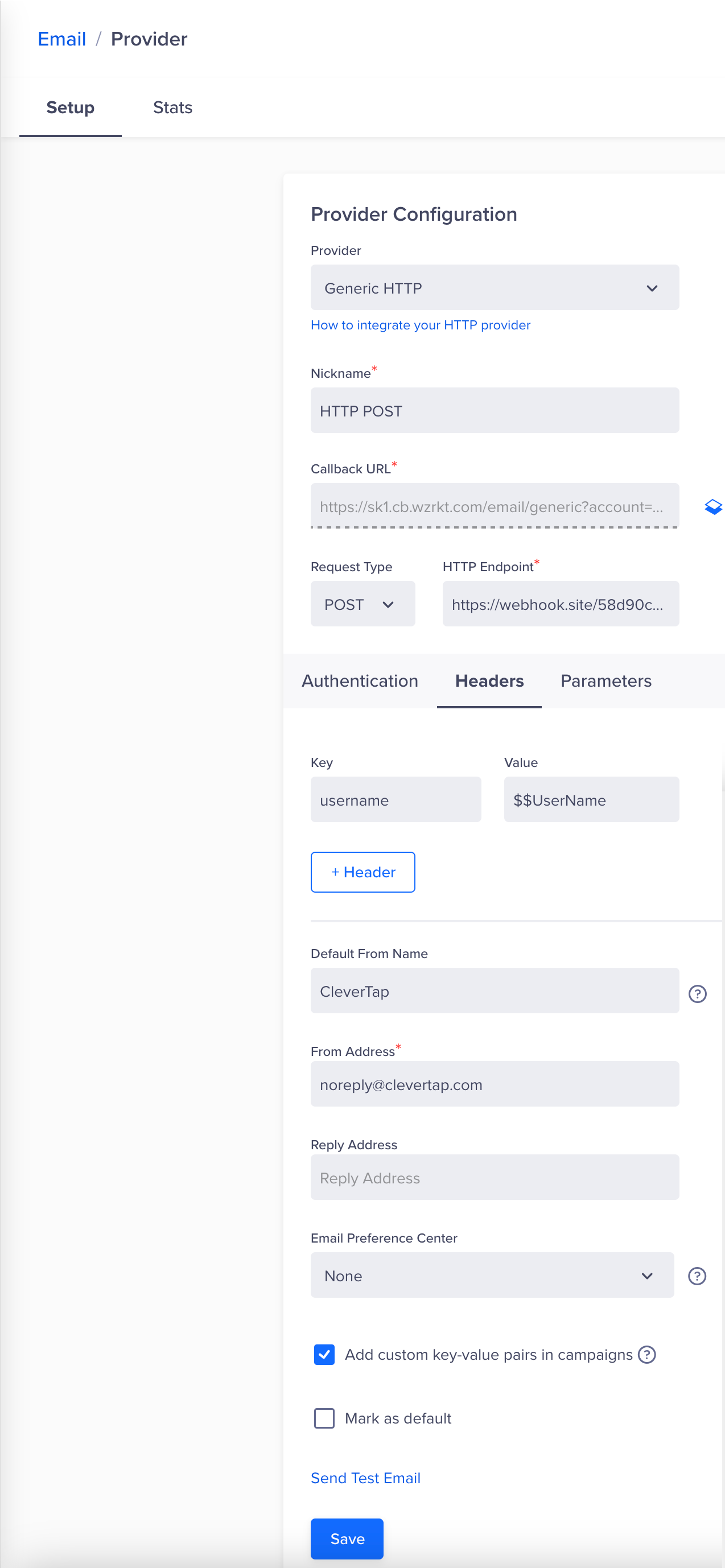 Dynamic Headers - POST Method