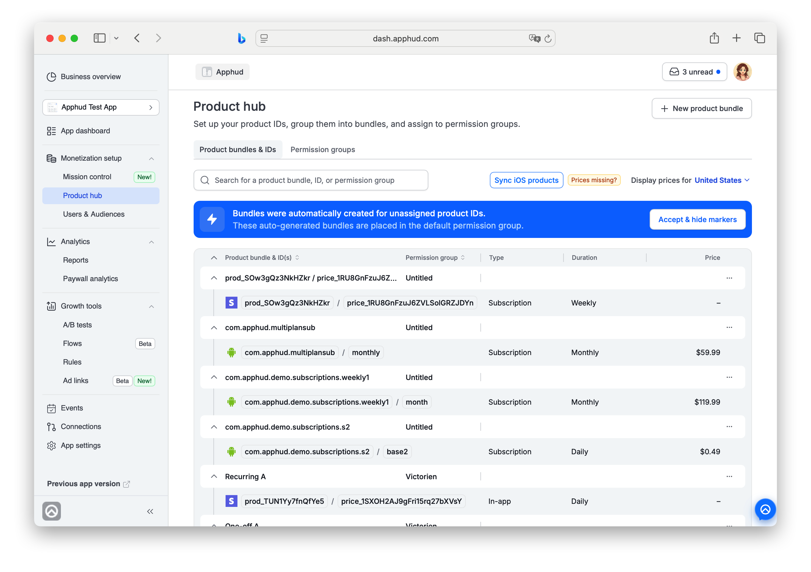 Product Hub - Product IDs and Bundles