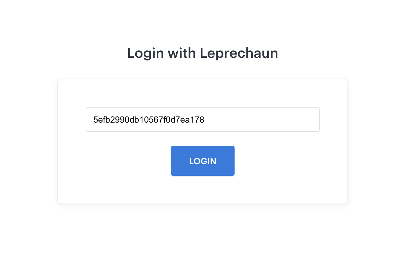 Step 4: Paste leprechaun (virtual token) to login