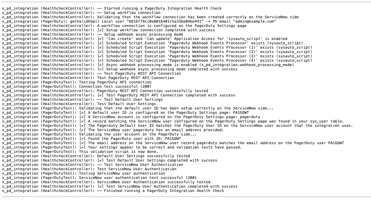 Integration Health Check Example