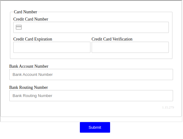 Screenshot of Example Payment Form