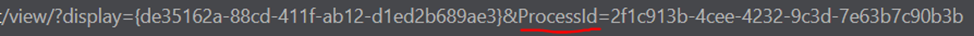 Figure 2 - An example URL with a parameter named ProcessId