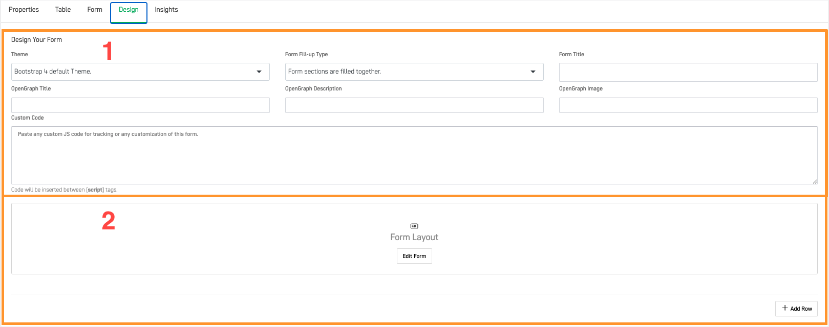 Form Configuration