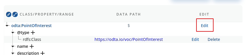 **Figure 2**: Edit Botton to define Iterator and Subject.