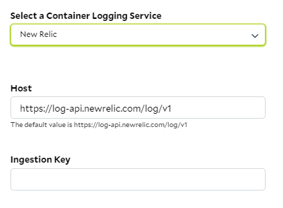 Configuring New Relic logging.