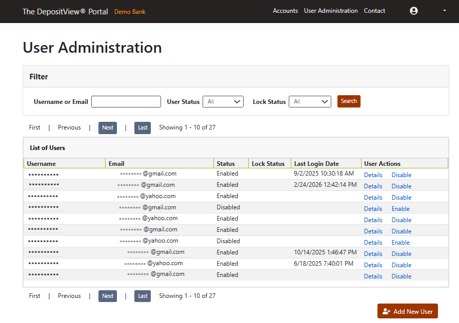 User Administration