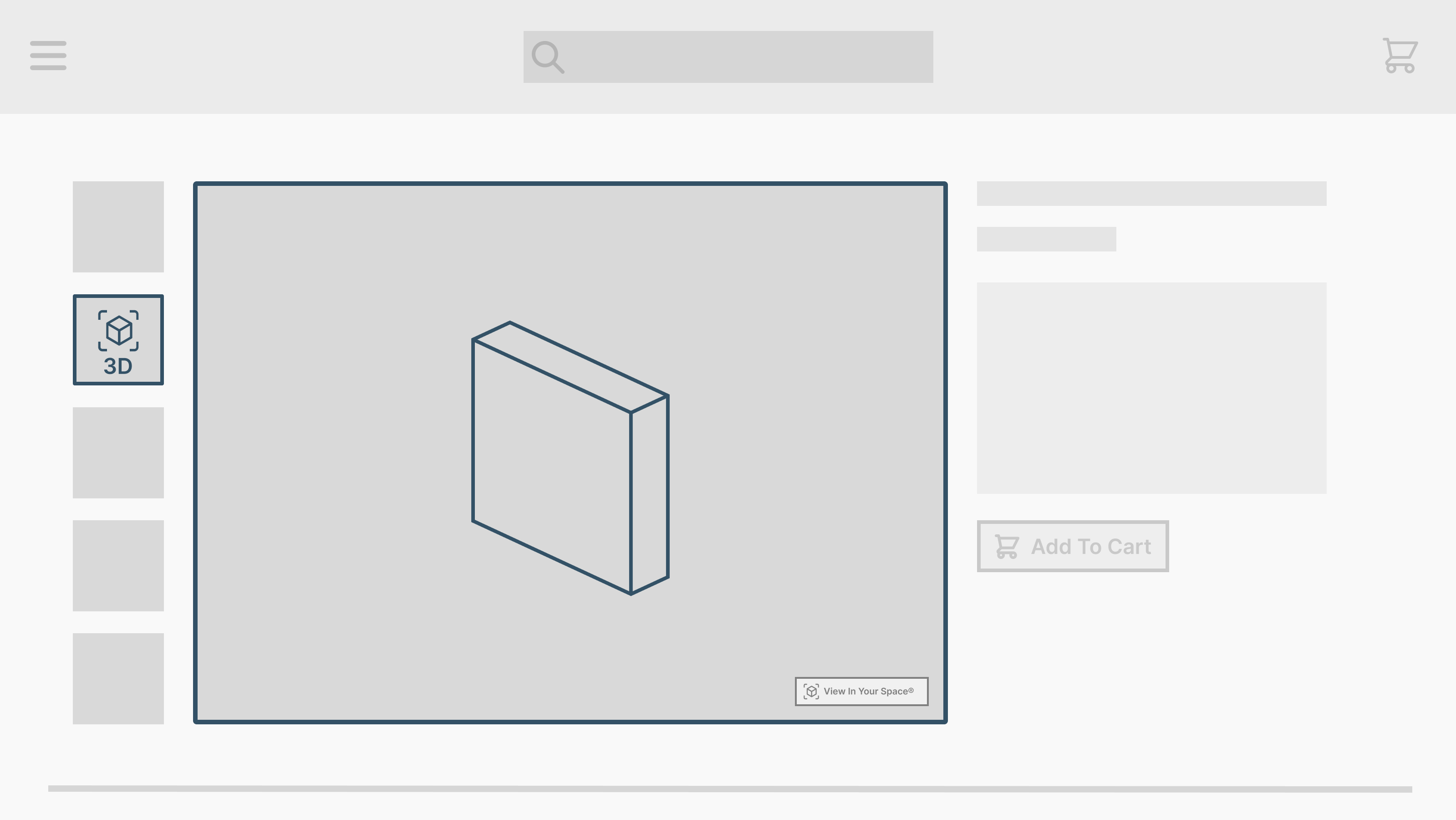 An example of a 3D viewing on a product display page.