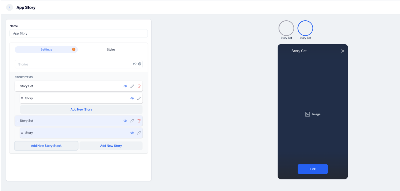Redesigned Story UI