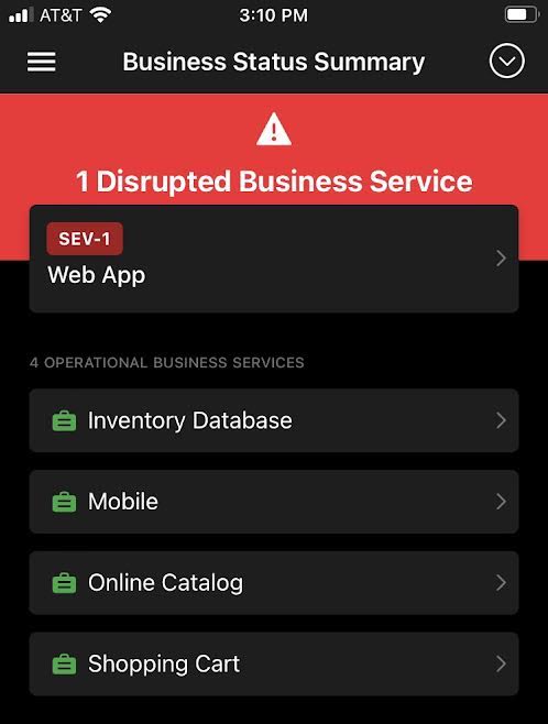 Disrupted business service