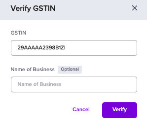 Verify GSTIN