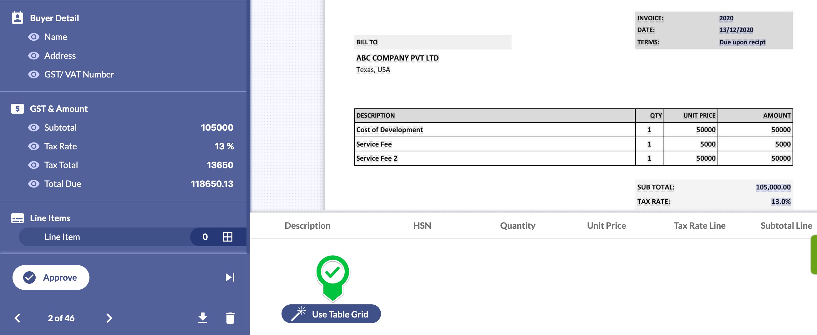How to use the Table Grid?