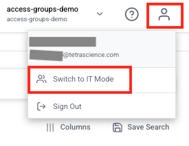 Switch workspaces option