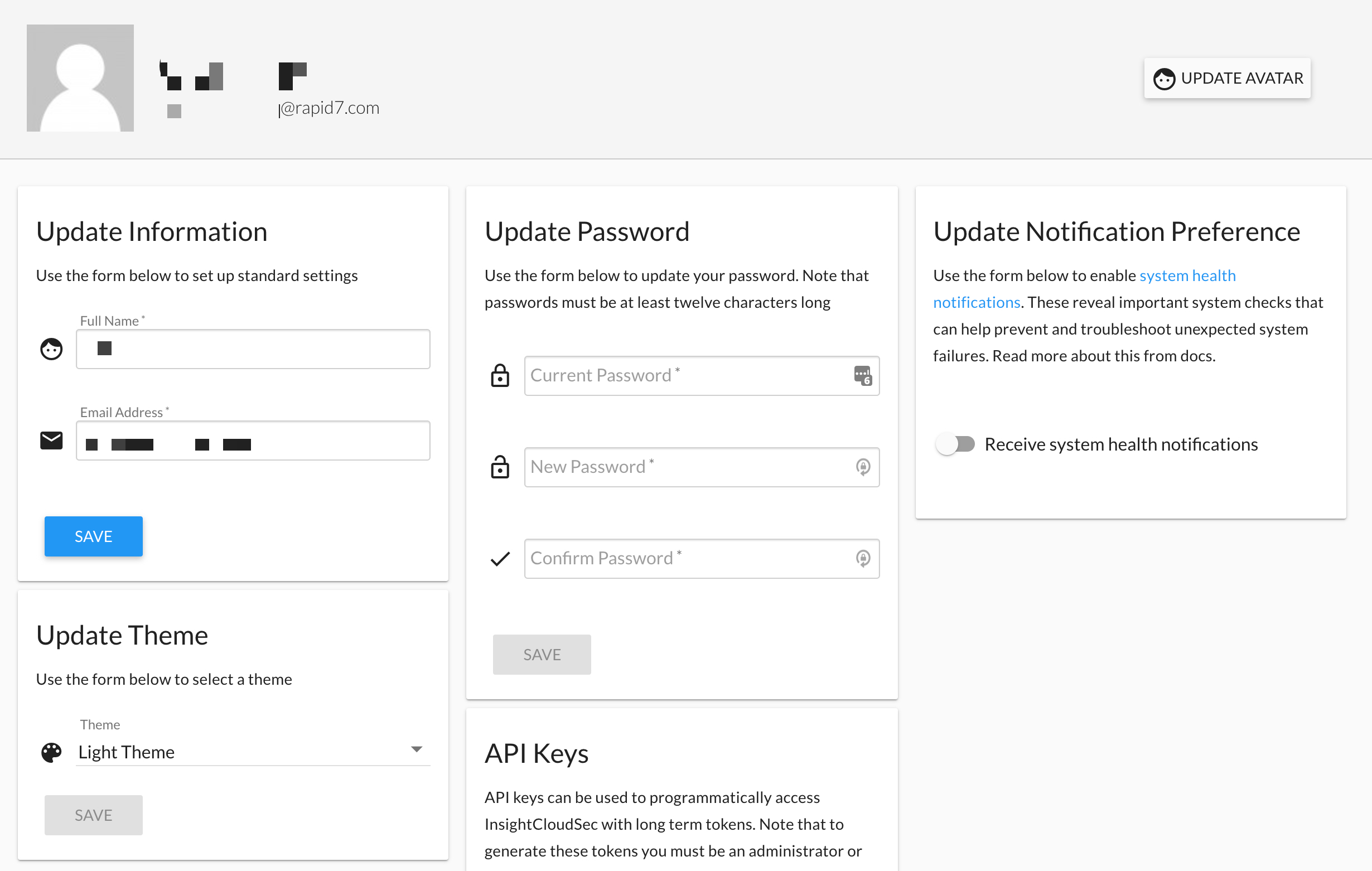 MyProfilePage.jpg Individual Profile Settings