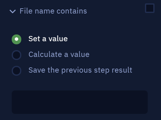 Here it is possible to set a specific file name