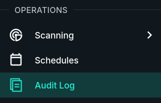 Audit Log Sidebar Option Audit Log Sidebar Option