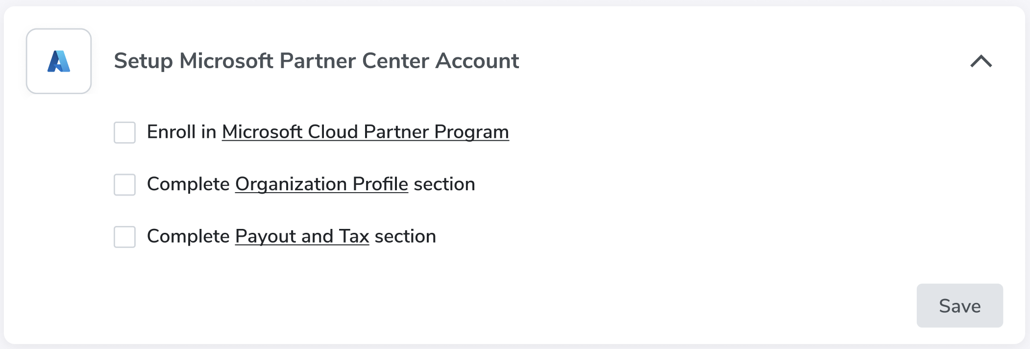 Setup Microsoft Partner Center Account section in Azure Cloud Setup