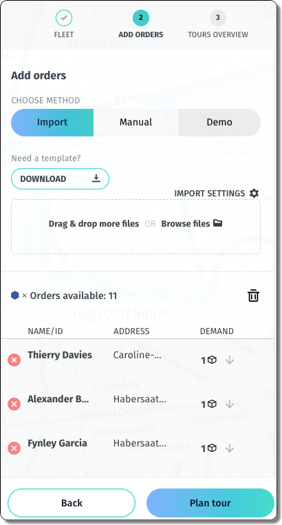 Importing jobs by using a CSV file