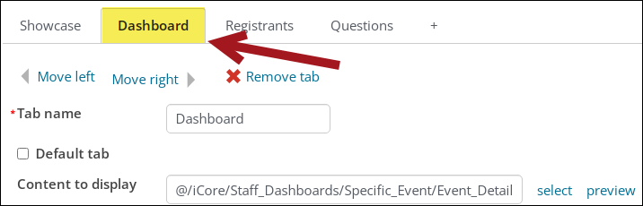 Select the event detail content record previously copied.