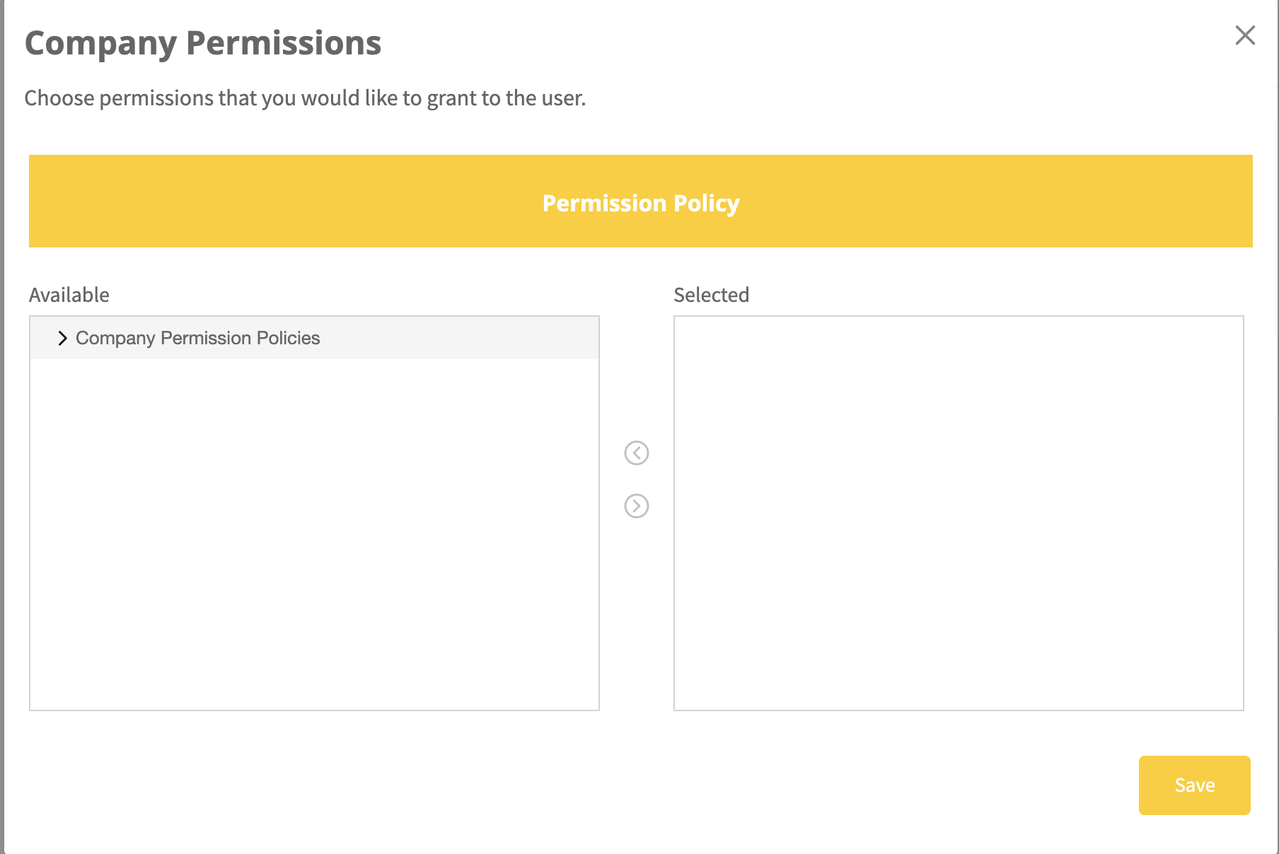 Permission policies