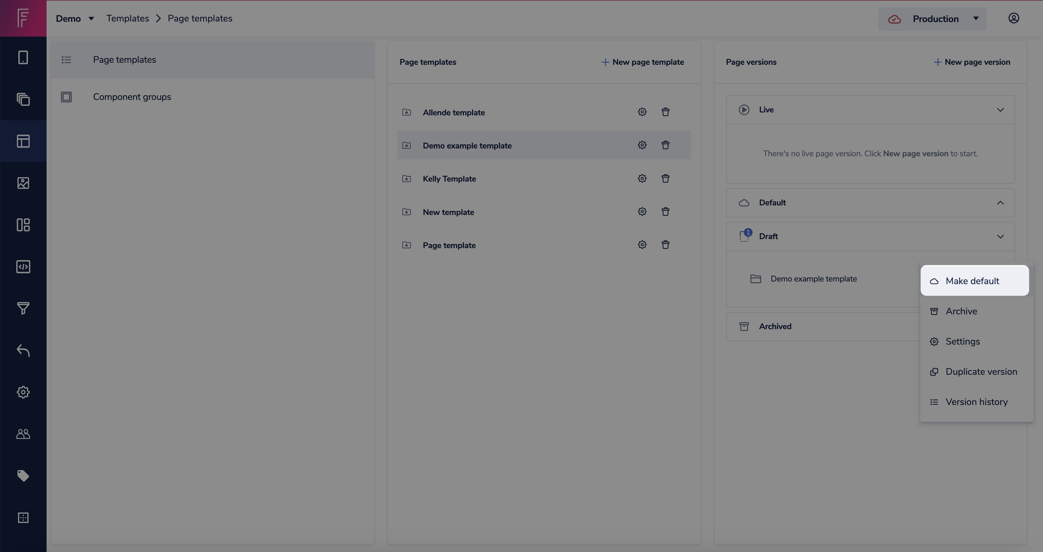 Select make default on page template.png