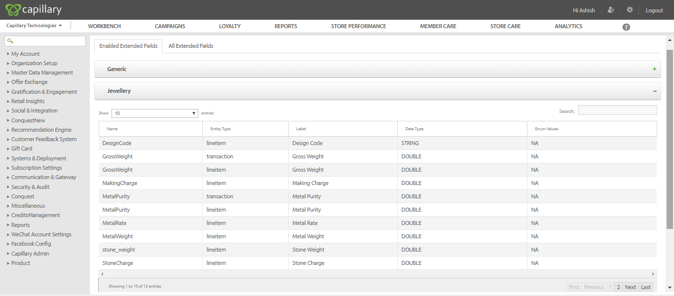 Setup Entities and Fields