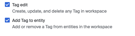 Permissions found in the edit role modal