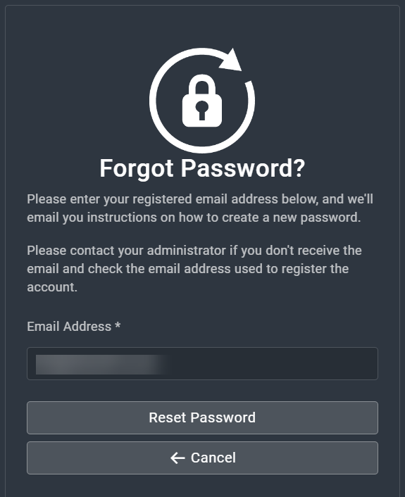 Resetting password