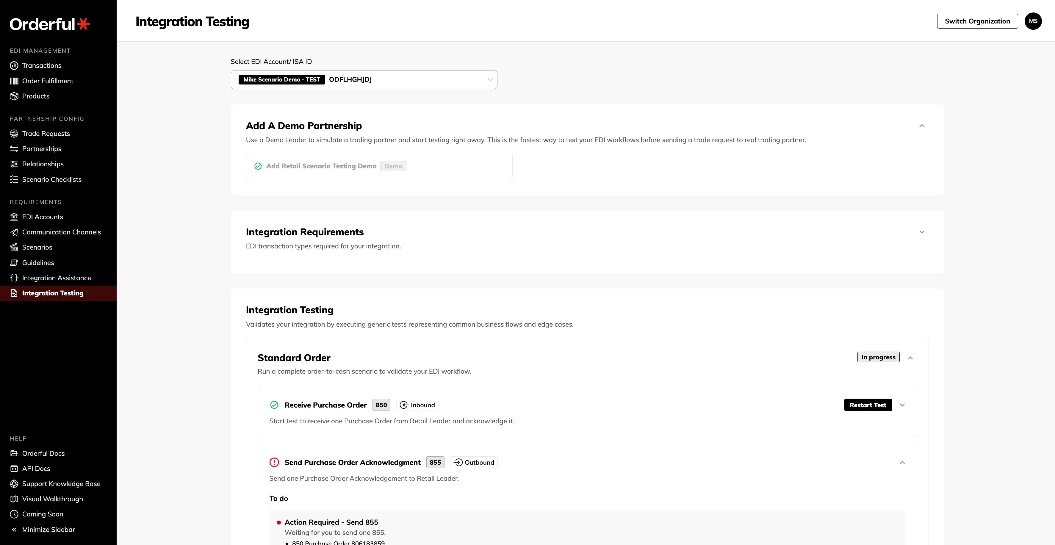 Integration Testing Page