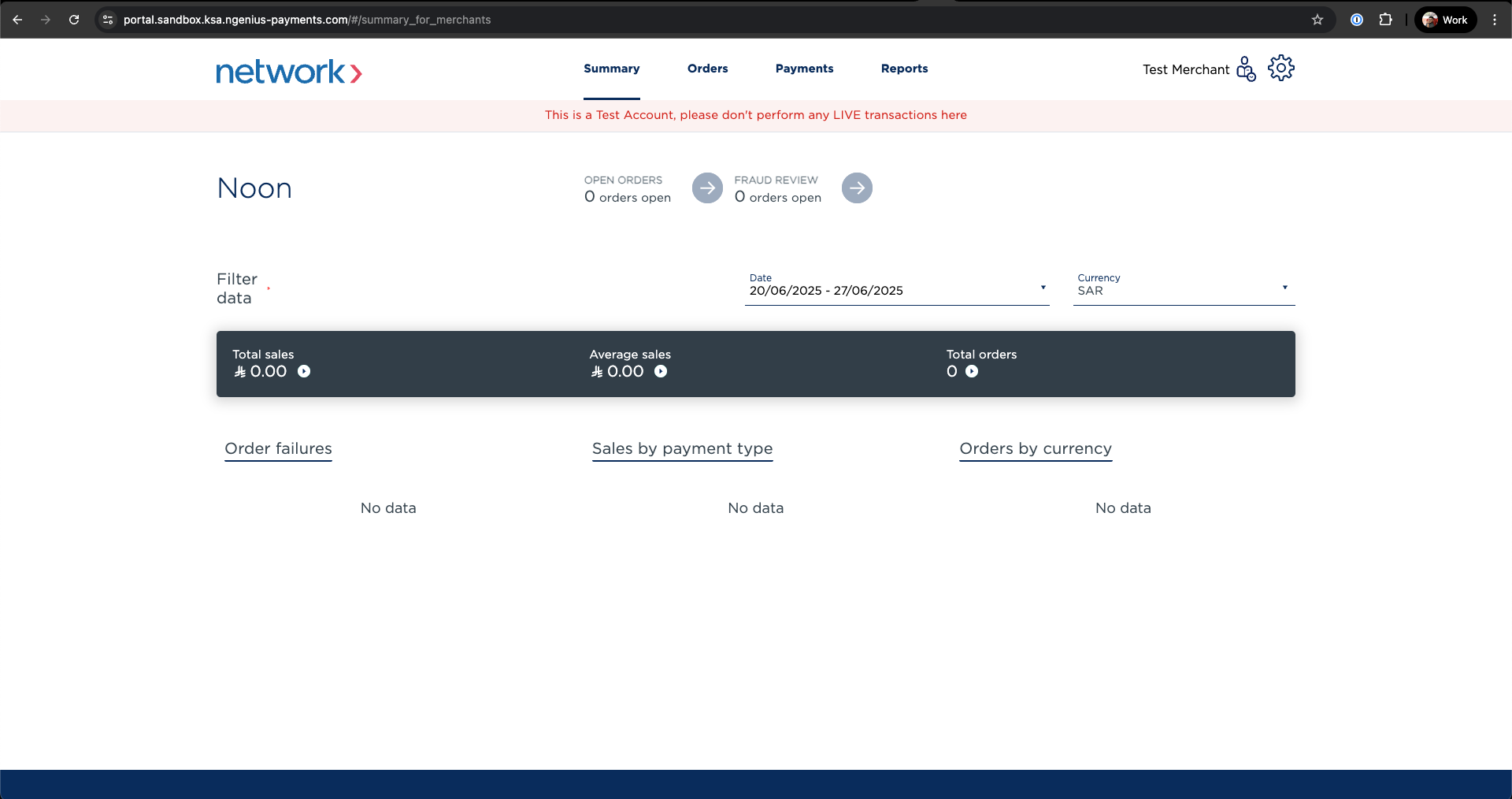 Test Account Created