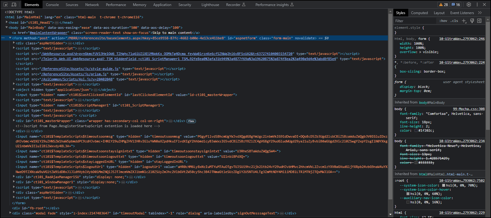 Pressing F12 in any browser to toggle the Developer Toolbar