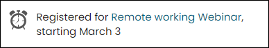 Viewing an Event Reminder alert example