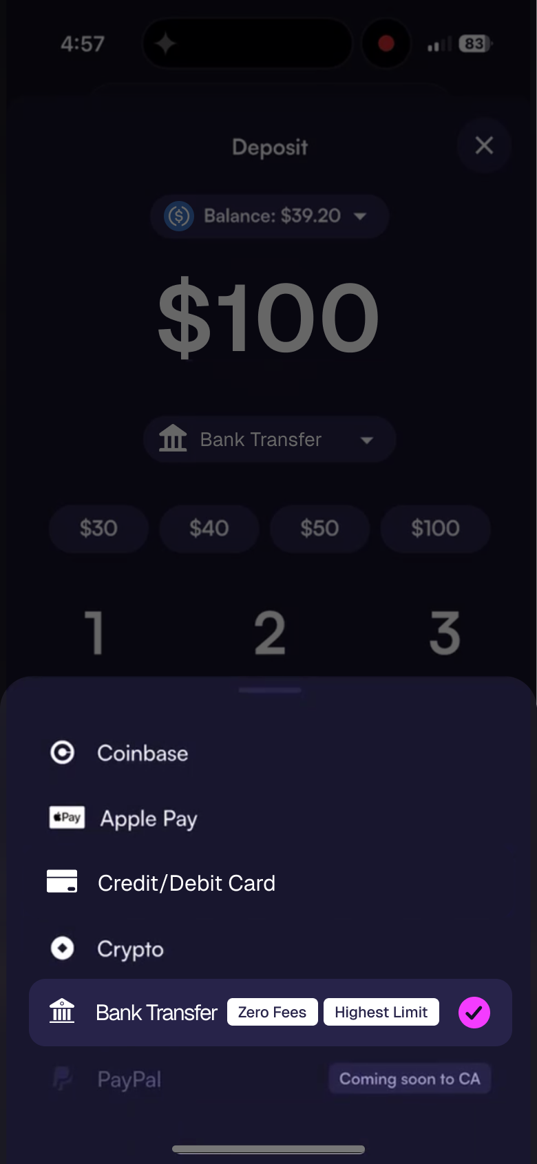 Entry Point 2: Payment method selector