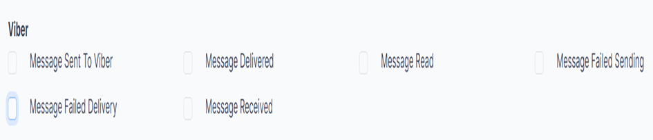 Figure 123: The "Viber" options.