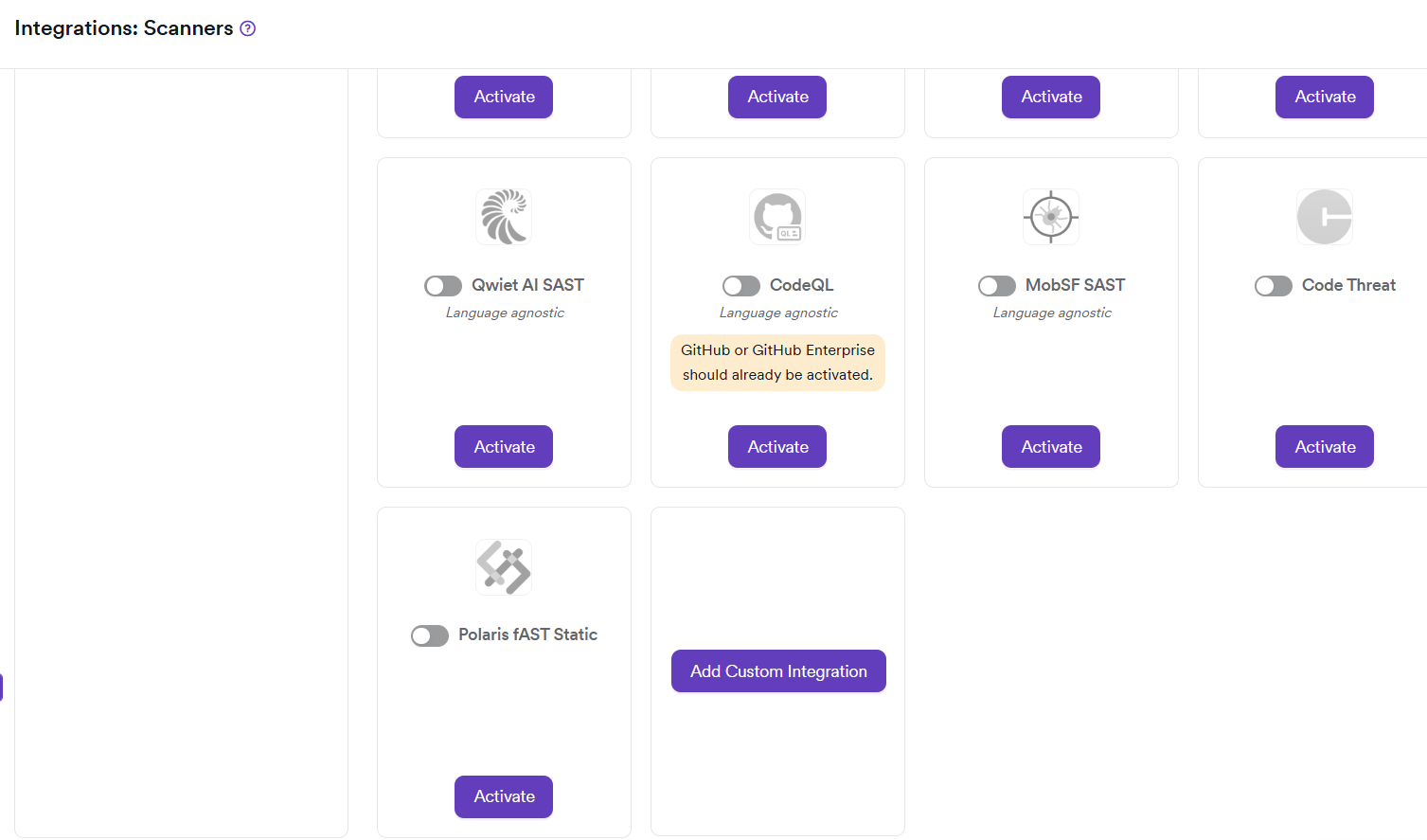 Add custom integrations