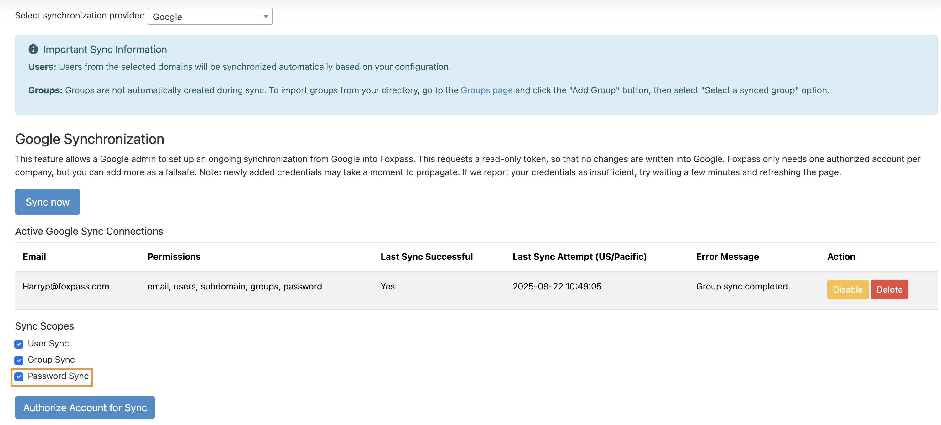 Push Passwords to Google