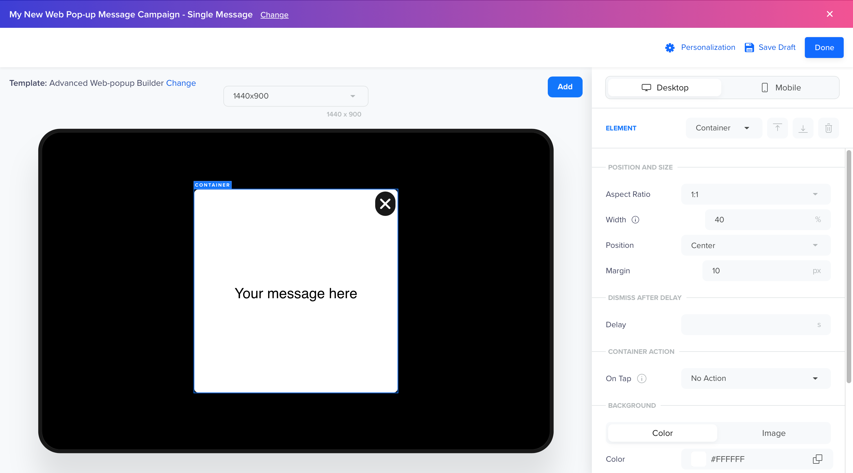 Advanced In-App Builder