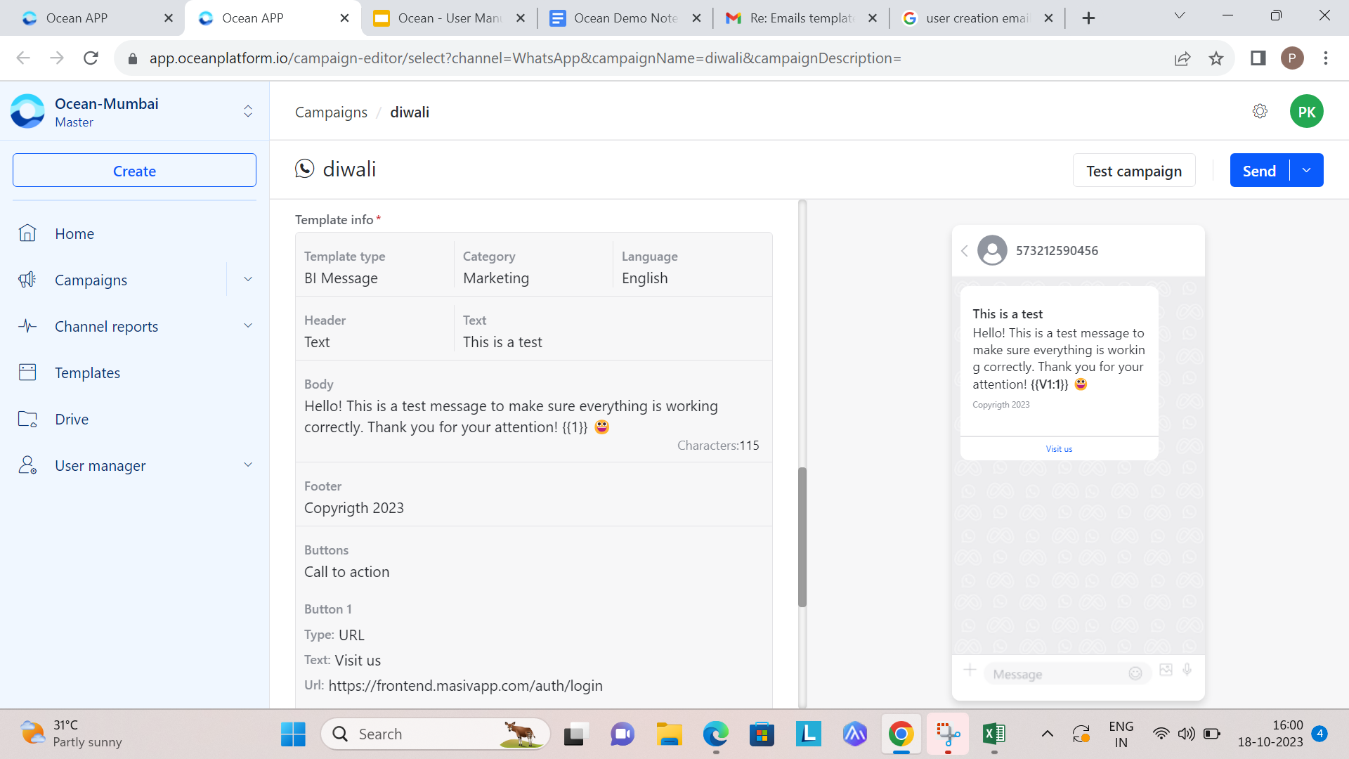 WhatsApp header media upload