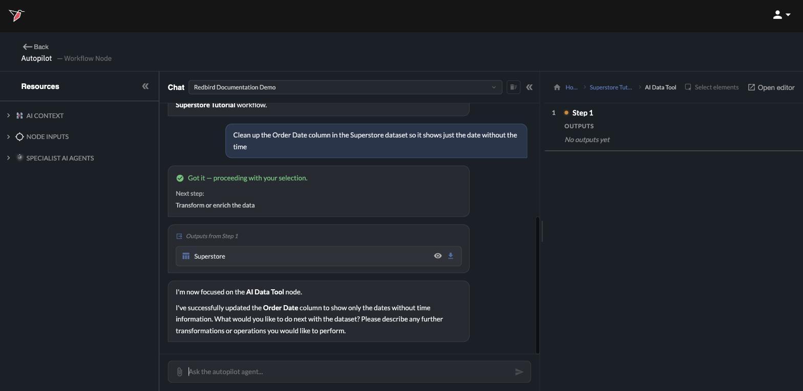 Autopilot confirms the Order Date change and shares the result