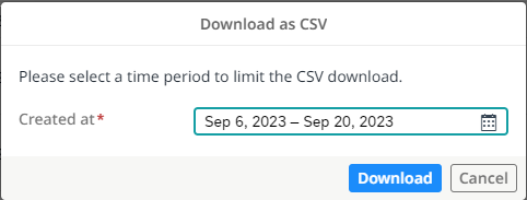 Active download button