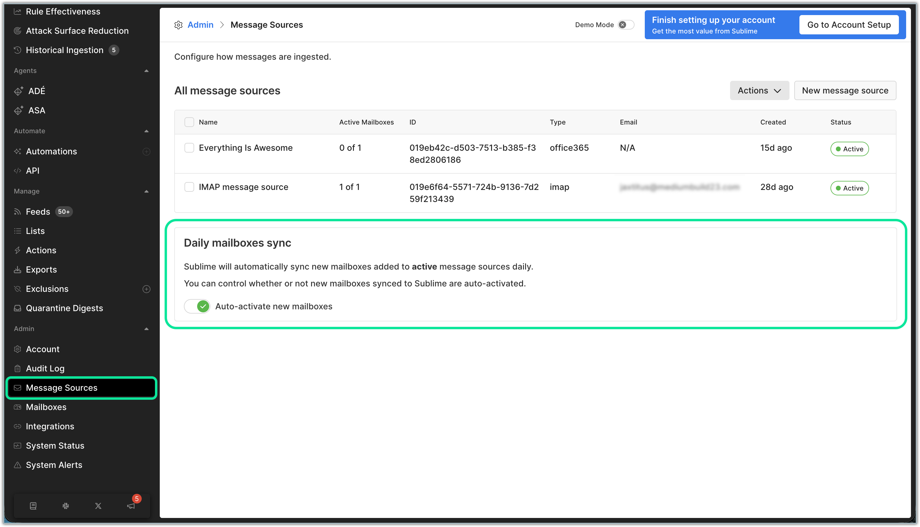 Auto-activate mailboxes