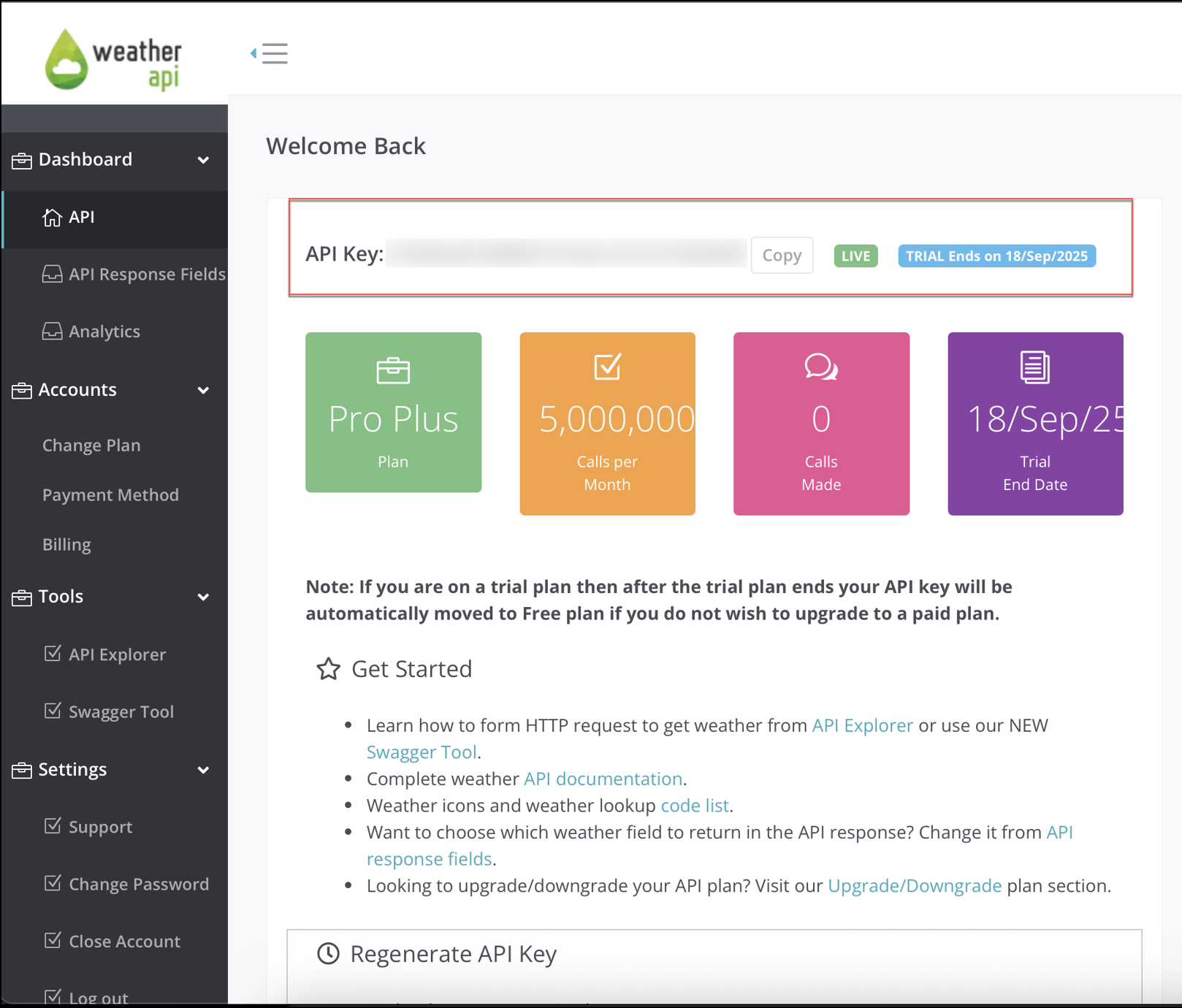 Weather API Key