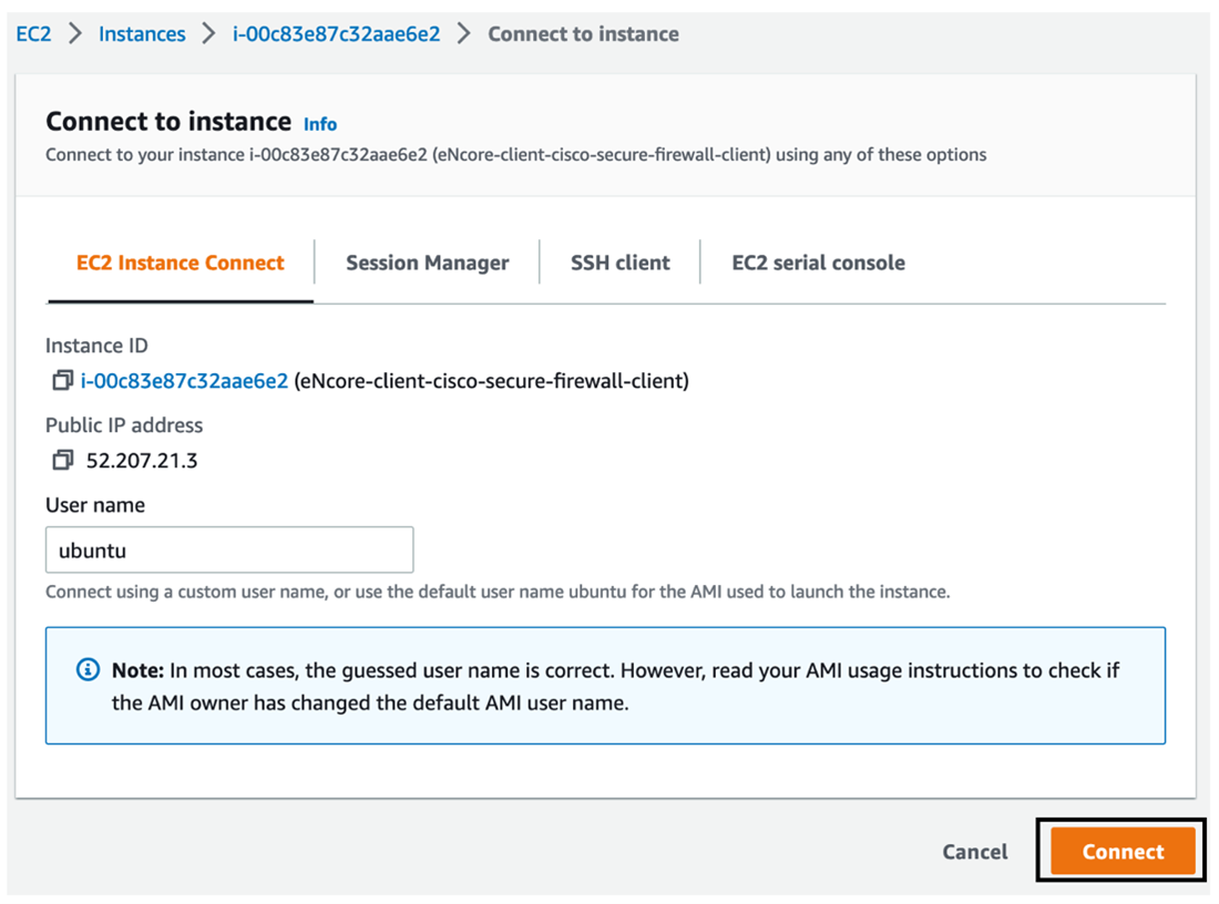 Connect Client to EC2 Instance