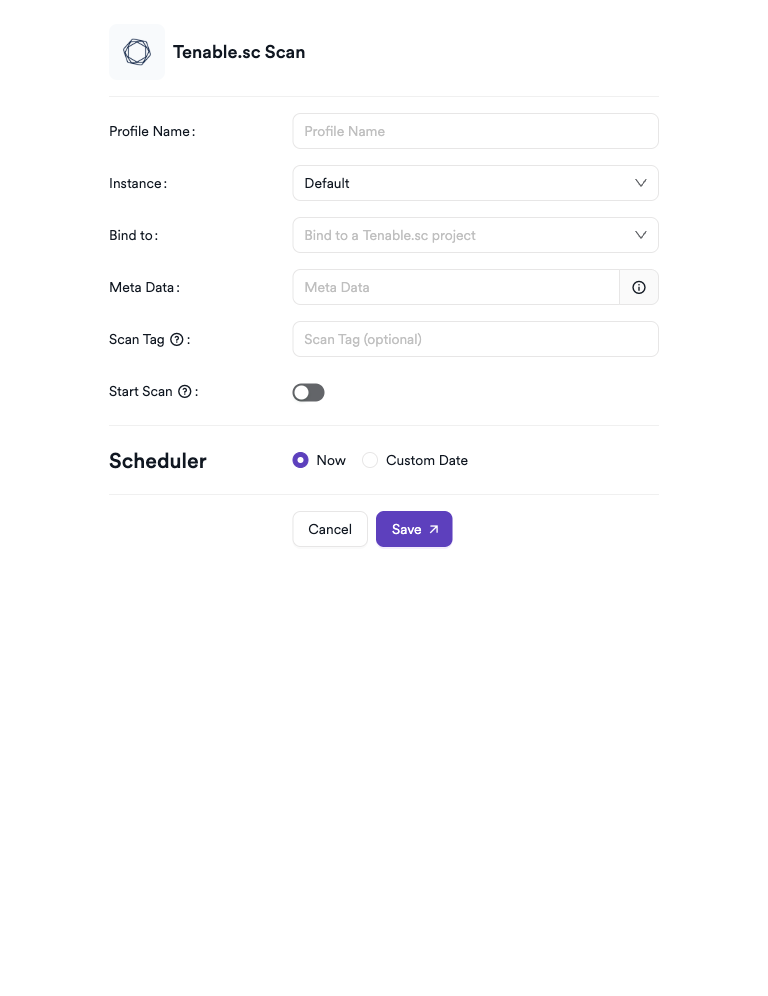Tenable.sc scan creation
