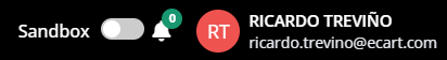 Image 1. Toggle Switch for Sandbox Environment